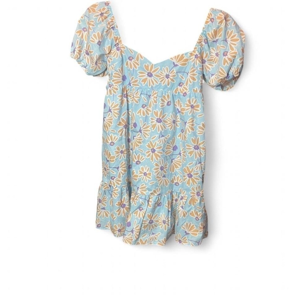 Req floral‎ dress puff sleeve babydoll dress